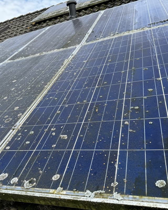 Voor: Zonnepanelen gereinigd
